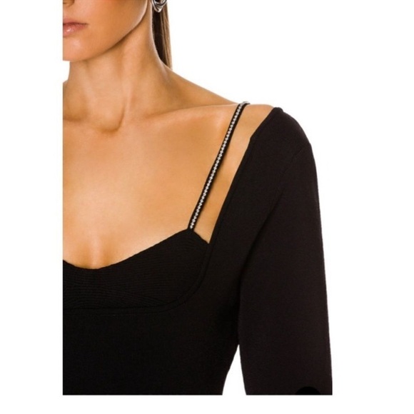 NICHOLAS Viviana Embellished Bodycon Corset Knitted Mini Sweater Dress NEW Large - Picture 7 of 9